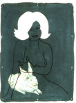 Z.T. , 42 x 32 cm , mixed media / doek ,1998