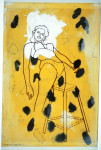 Z.T. , 45 x 30 cm , mixed media/ doek , 1999