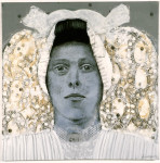 Z.T., 100  x 100 cm. mixed media / doek 2003