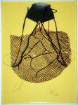 round midnight  42 x 31 cm  mixed media / doek 1999