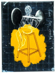 '' Love for sale '' ,42 x 31 cm , mixed media / doek,1999