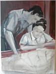 Z.T. 40 x 30 cm. / acryl op doek