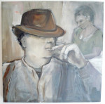 Z.T. 40 x 40 cm. / acryl op doek