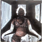 Z.T.,120  x 120 cm,mixed media / doek,2006