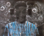 Z.T. 100 x 120 cm. mixed media / doek 2004